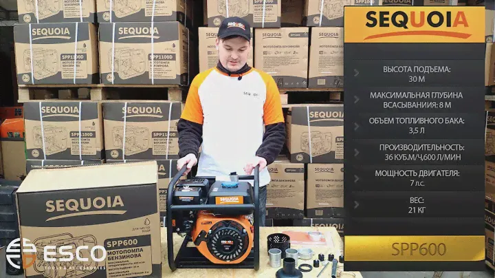 Обзор бензиновой мотопомпы SEQUOIA SPP600